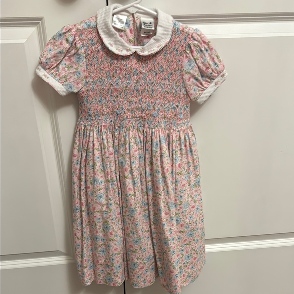 Smocked Floral Kids Dress